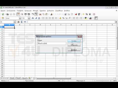 Μετονομάστε το φύλλο εργασίας Sheet3 σε SheetFor2004 και διαγράψτε το φύλλο εργασίας Sheet2