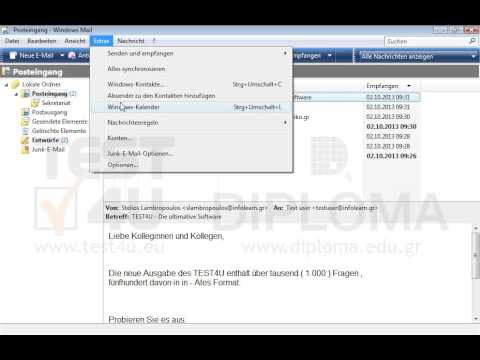 Stellen Sie Windows Mail so ein, dass Nachrichten beim Start von Windows Mail gesendet und empfangen werden. Stellen Sie Windows Mail so ein, dass Nachrichten beim Start von Windows Mail gesendet und empfangen werden.