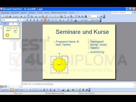 Kopieren Sie den Stern der Präsentation IL-ates3080_1 und fügen Sie ihn in die letzte Folie der Präsentation IL-ates3080_2 ein, ohne ihn zu ändern. Kopieren Sie den Stern der Präsentation IL-ates3080_1 und fügen Sie ihn in die letzte Folie der Präsentation IL-ates3080_2 ein, ohne ihn zu ändern.