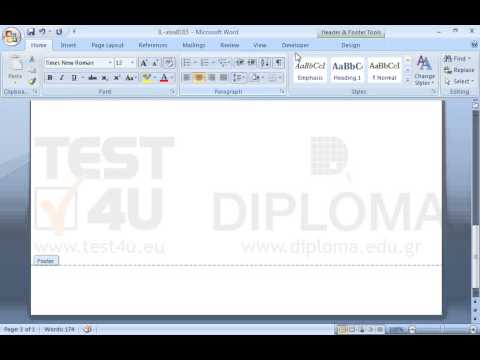 Display the total number of the document pages at the center of the footer. Display the total number of the document pages at the center of the footer.