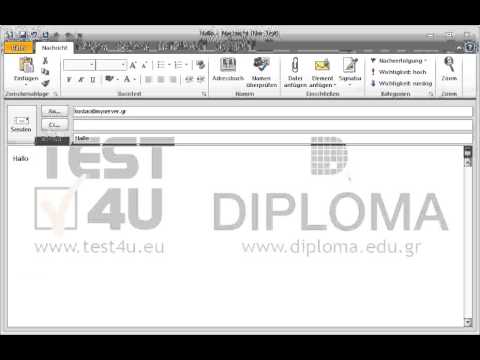 Verfassen und senden Sie eine neue Nachricht an kostas@myserver.gr mit dem Betreff Hallo und den Text Hallo Welt ab. 