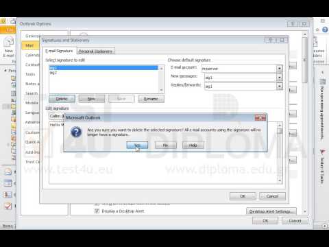 Delete the sig1 signature. Then set sig2 signature to be applied in new email messages, replies and forwards. Delete the sig1 signature. Then set sig2 signature to be applied in new email messages, replies and forwards.