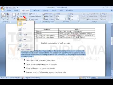 Modify the paragraph which begins with the phrase The tested program... so that it is displayed in 4 columns. Modify the paragraph which begins with the phrase The tested program... so that it is displayed in 4 columns.
