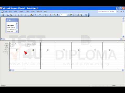 Create a new query in design view based on the Orders table that will display all fields and records where the value of the CustomersCode field is 3 or 5. Save the query as customers35 and close it.