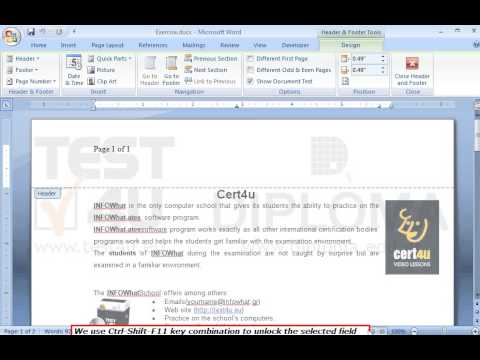 Navigate to the header of the document, unlock the two fields and update them. Navigate to the header of the document, unlock the two fields and update them.