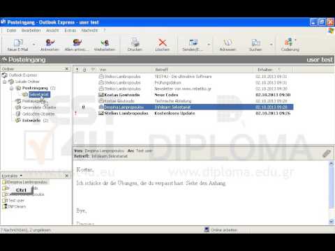 Kopieren Sie die Nachricht mit dem Betreff Infolearn Sekretariat , die sich im Ordner Posteingang befindet, im Unterordner Sekretariat. 