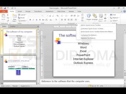 Collapse the ribbon of the application. Collapse the ribbon of the application.