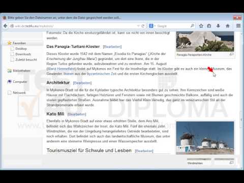 Klicken Sie auf den Mykonos-Link. Speichern Sie dann das Bild der Panagia-Paraportani-Kirche unter dem Namen panagia.jpg im Ordner TEST4UFolder, der sich auf dem Desktop befindet. Klicken Sie auf den Mykonos-Link. Speichern Sie dann das Bild der Panagia-Paraportani-Kirche unter dem Namen panagia.jpg im Ordner TEST4UFolder, der sich auf dem Desktop befindet.