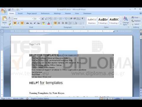 Delete the reference under the name (HELP! FOR TEMPLATES) which appears in the first line of the document. Delete the reference under the name (HELP! FOR TEMPLATES) which appears in the first line of the document.