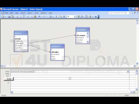 Insert a new field in Query1. Create a new expression that will display the result of the calculation between the isNew fields of the Products and Customers tables using the AND operator. Use the text isnewresult as name for the new field. Save the query.