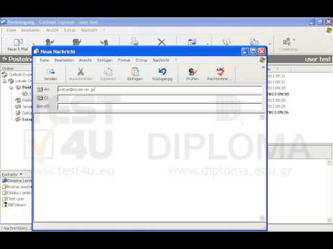 Verfassen Sie eine neue Nachricht an kostas@myserver.gr mit dem Betreff Hello und den Text Hello World und speichern Sie sie im Ordner Entwürfe. Schließen Sie dann die Nachricht. 