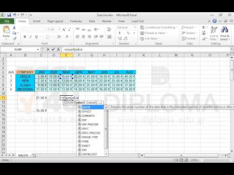 Navigate to the cell E11 and display the total of the cells displaying numbers in the cell range E6:E9.