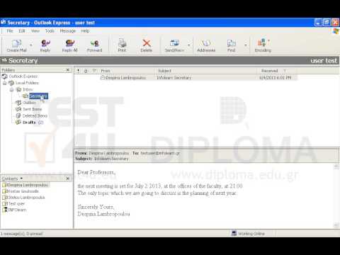 Delete the Secretary subfolder located in your Inbox (without sending it to the Deleted Items folder). Delete the Secretary subfolder located in your Inbox (without sending it to the Deleted Items folder).