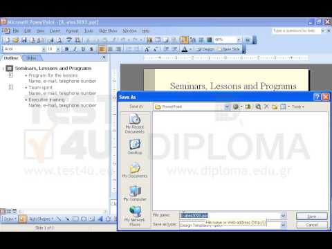 Save the current presentation as a template with the name mytemplate.pot to the IL_ates\PowerPoint folder of your desktop. Save the current presentation as a template with the name mytemplate.pot to the IL_ates\PowerPoint folder of your desktop.