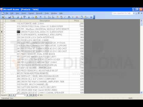 Navigate to the Price field of the Products table and set the appropriate validation rule to allow the input of prices equal or higher than 0 and equal or lower than 1000. Use the phrase Wrong price as validation text, the value 100 as default value. Set the appropriate property to require data entry in this field.
Finally, set an Index that allows duplicates. Change the respective field values to make sure that an error message is not displayed when saving the table due to the validation rule. Save and close the table. Navigate to the Price field of the Products table and set the appropriate validation rule to allow the input of prices equal or higher than 0 and equal or lower than 1000. Use the phrase Wrong price as validation text, the value 100 as default value. Set the appropriate property to require data entry in this field.
Finally, set an Index that allows duplicates. Change the respective field values to make sure that an error message is not displayed when saving the table due to the validation rule. Save and close the table.