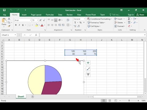Select the chart of the active worksheet.