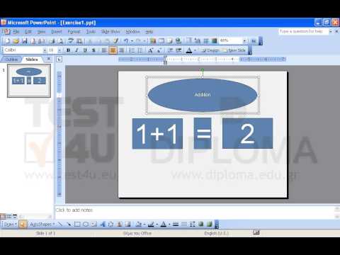 Insert the text Addition into the elliptic shape. Insert the text Addition into the elliptic shape.