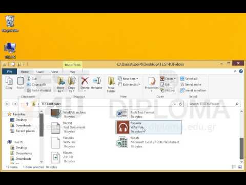 Copy all sound files from the TEST4UFolder folder of your desktop to the clipboard.