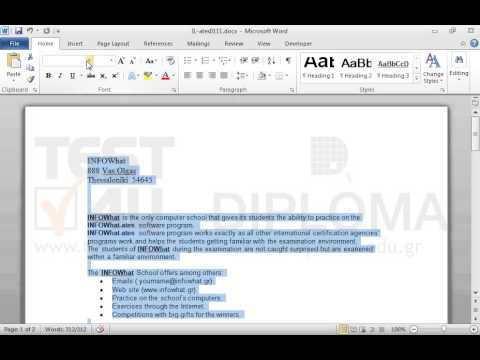 Change the font into Courier New in the whole document. Change the font into Courier New in the whole document.