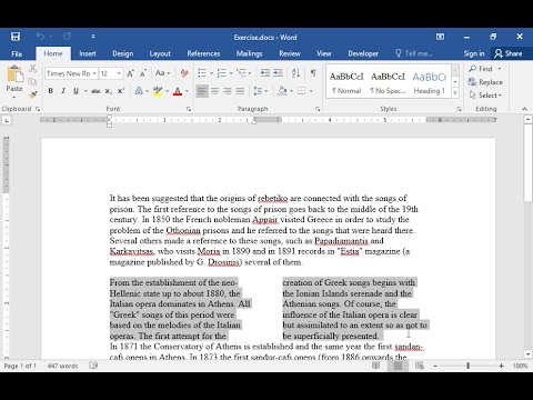 Display a line between columns on the paragraph formatted in two column layout.