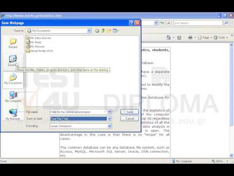 Save the active webpage as Text File type using the name Text.txt to the IL-ates folder on your Desktop. Save the active webpage as Text File type using the name Text.txt to the IL-ates folder on your Desktop.