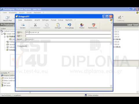 Verfassen und senden Sie eine neue Nachricht mit hoher Priorität an info@myserver.gr mit dem Betreff Dringend!!! und den Text Dringende Aktionen. 