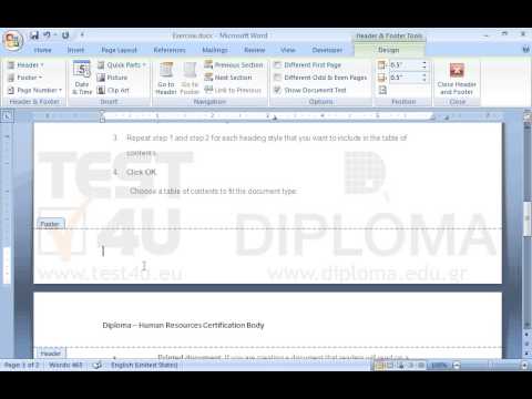 Navigate from Desktop to IL-ates\Word folder and open the file Exercise.pdf. Then apply all necessary formats on the document which appears on your screen, so that it looks like the document which appears on file Exercise.pdf. Make sure that the date displayed on the footer is always the current one.