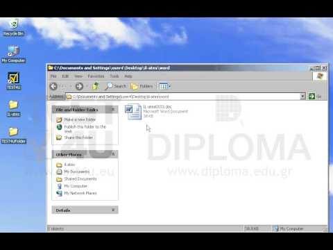 Open the IL-ates0103 document, which is found in IL-ates\Word folder on the desktop, using windows explorer. Open the IL-ates0103 document, which is found in IL-ates\Word folder on the desktop, using windows explorer.