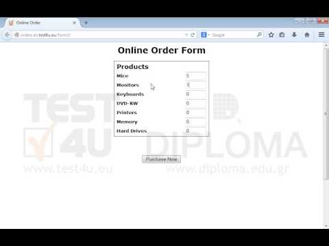 Fill in the order form to order 5 mice and 1 monitor. Then, click the Purchase Now button to complete your order. Fill in the order form to order 5 mice and 1 monitor. Then, click the Purchase Now button to complete your order.