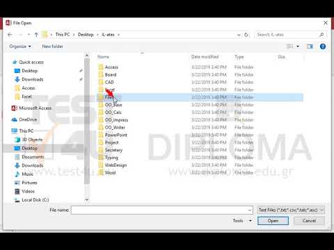 Import the ProductsText.txt file from the IL-ates\Files folder of your desktop, in the current database. The file is tab delimited. Accept the default settings.