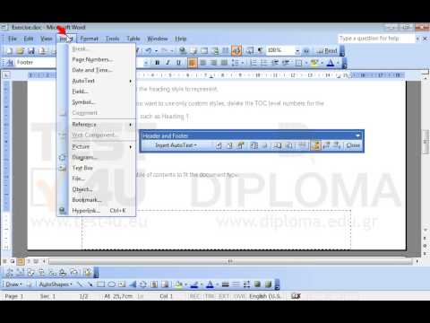 Navigate from Desktop to IL-ates\Word folder and open the file Exercise.pdf. Then apply all necessary formats on the document which appears on your screen, so that it looks like the document which appears on file Exercise.pdf. Make sure that the date displayed on the footer is always the current one.