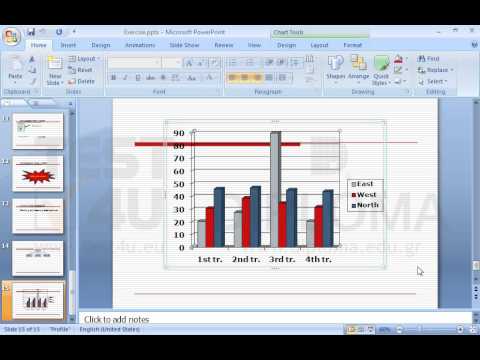 Select the chart of the current slide. Select the chart of the current slide.