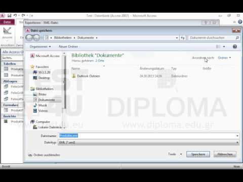 Exportieren Sie die Tabelle Produkte im Ordner IL-ates\files auf Ihrem Desktop im XML-Format unter dem Namen PR.xml Exportieren Sie die Tabelle Produkte im Ordner IL-ates\files auf Ihrem Desktop im XML-Format unter dem Namen PR.xml