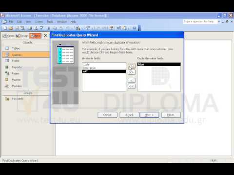 Create a query to find duplicates using all fields from the Products table and retrieve records which display duplicates in the Price field. Save the query as Duplicates. Create a query to find duplicates using all fields from the Products table and retrieve records which display duplicates in the Price field. Save the query as Duplicates.