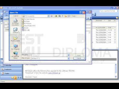 Create a new email message with subject serials.
Locate the data.txt file which appears in the TEST4UFolder folder on your desktop and copy only the code numbers of its contents in the main body of your email. Then save the email in the Drafts folder.