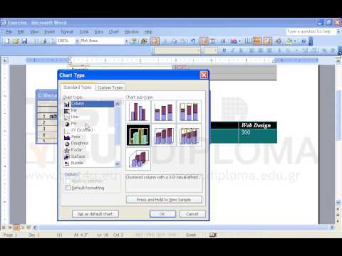 Use the data displayed on the table TEST4U questions count to create an exploded pie chart in 3-D format. (Microsoft Graph Chart)
Use black borders, display value data type and a Legend on the top part of the chart. Place the chart just under the table. 