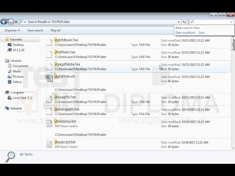 Locate the TEST4UFolder folder on your desktop and search for all FAX type files starting with z and have been modified last week. Do not close the search window. Locate the TEST4UFolder folder on your desktop and search for all FAX type files starting with z and have been modified last week. Do not close the search window.