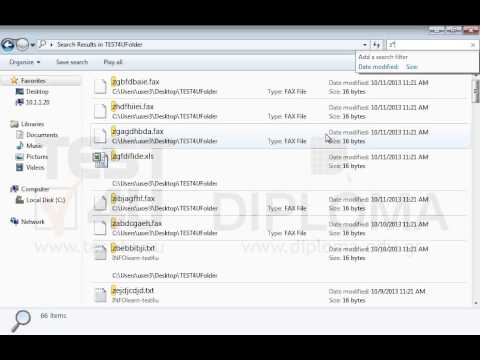 Locate the TEST4UFolder folder on your desktop and search for all FAX type files starting with z and have been modified last week. Do not close the search window.