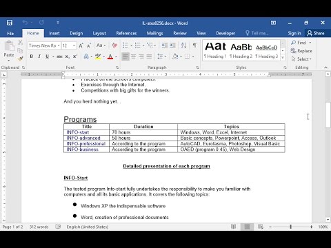 Delete the third column of the table of the current document. Delete the third column of the table of the current document.