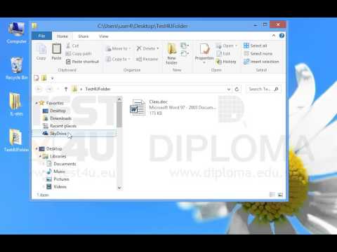 Navigate to the Test4UFolder folder on your desktop and compress the file Class.doc under the name Class.zip