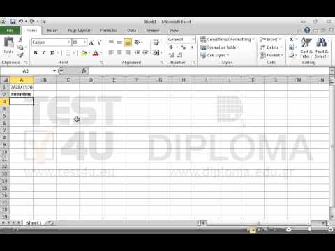 Insert your birthday date in the cell A1. Insert a function in the cell A2 that always displays the current date. Insert a function in the cell A3 that displays the number of the days you have lived. Format the cell A3 in Number category with a thousand separator and without decimals.