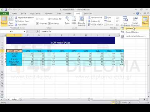 Run mymacro in the cell B4. Run mymacro in the cell B4.