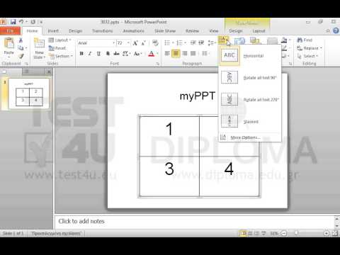 Rotate the contents of the table cells by 90 degrees. Rotate the contents of the table cells by 90 degrees.