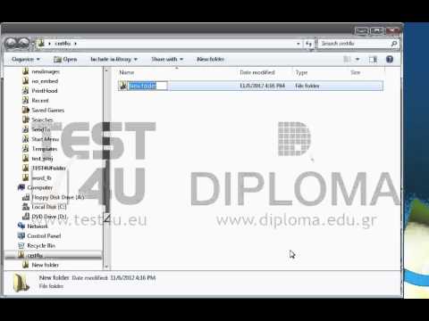 Create the following folder structure on the desktop:
Create the following folder structure on the desktop: