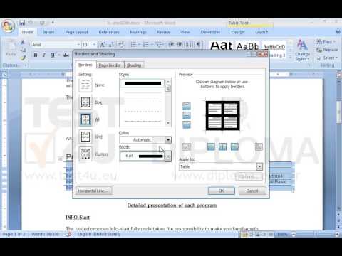 Navigate to the table of the first page of the current document and remove all borders. Then apply single outside border of 6pt width. Navigate to the table of the first page of the current document and remove all borders. Then apply single outside border of 6pt width.