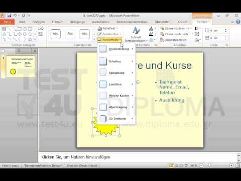 Schattieren Sie den Stern der aktuellen Folie mit den Offset links. Schattieren Sie den Stern der aktuellen Folie mit den Offset links.