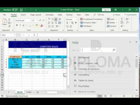 Display any topic of Microsoft Excel Help. Make sure that Help is a new window.