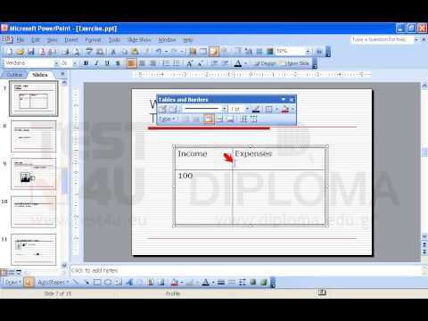 Change the width of the first column of the table which appears on the seventh slide. Change the width of the first column of the table which appears on the seventh slide.