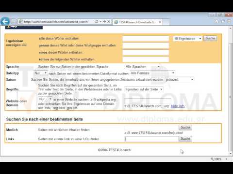 Suchen Sie über die Erweiterte Suche nach den Webseiten, die einen Link zur Webseite www.test4u.gr/index.php enthalten. Bevor Sie auf Absenden drücken, stellen Sie sich sicher, dass die Seite mit den Ergebnissen angezeigt wird. Suchen Sie über die Erweiterte Suche nach den Webseiten, die einen Link zur Webseite www.test4u.gr/index.php enthalten. Bevor Sie auf Absenden drücken, stellen Sie sich sicher, dass die Seite mit den Ergebnissen angezeigt wird.