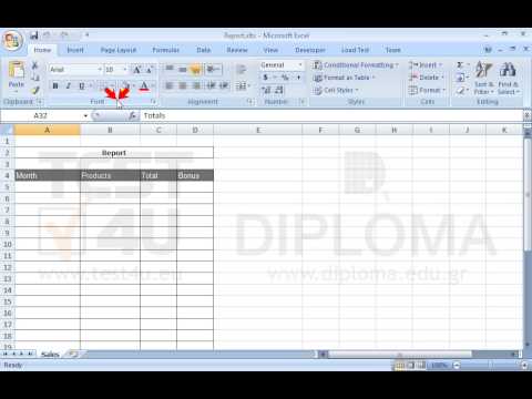 Open the Report.xltx template located in the IL-ates\Excel folder on your Desktop. Correct the formulas entered in cells C32 and D32 and save the template as Report2.xltx to the same folder.